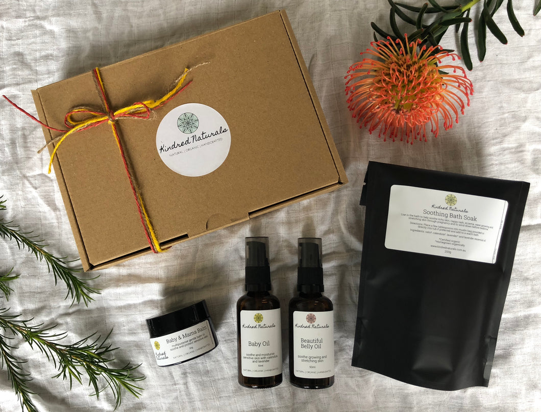 australian natural and organic new baby and mum skincare gift box